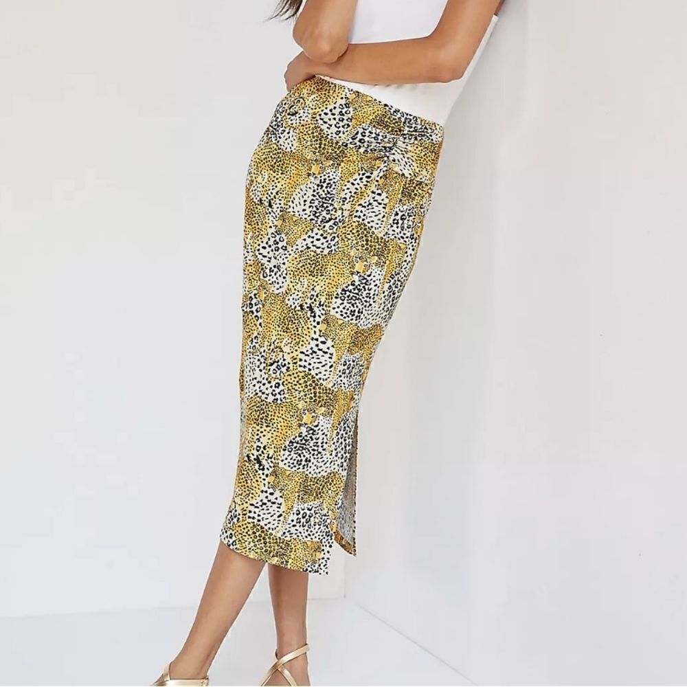 Corey Lynn Calter Leopard Midi Skirt